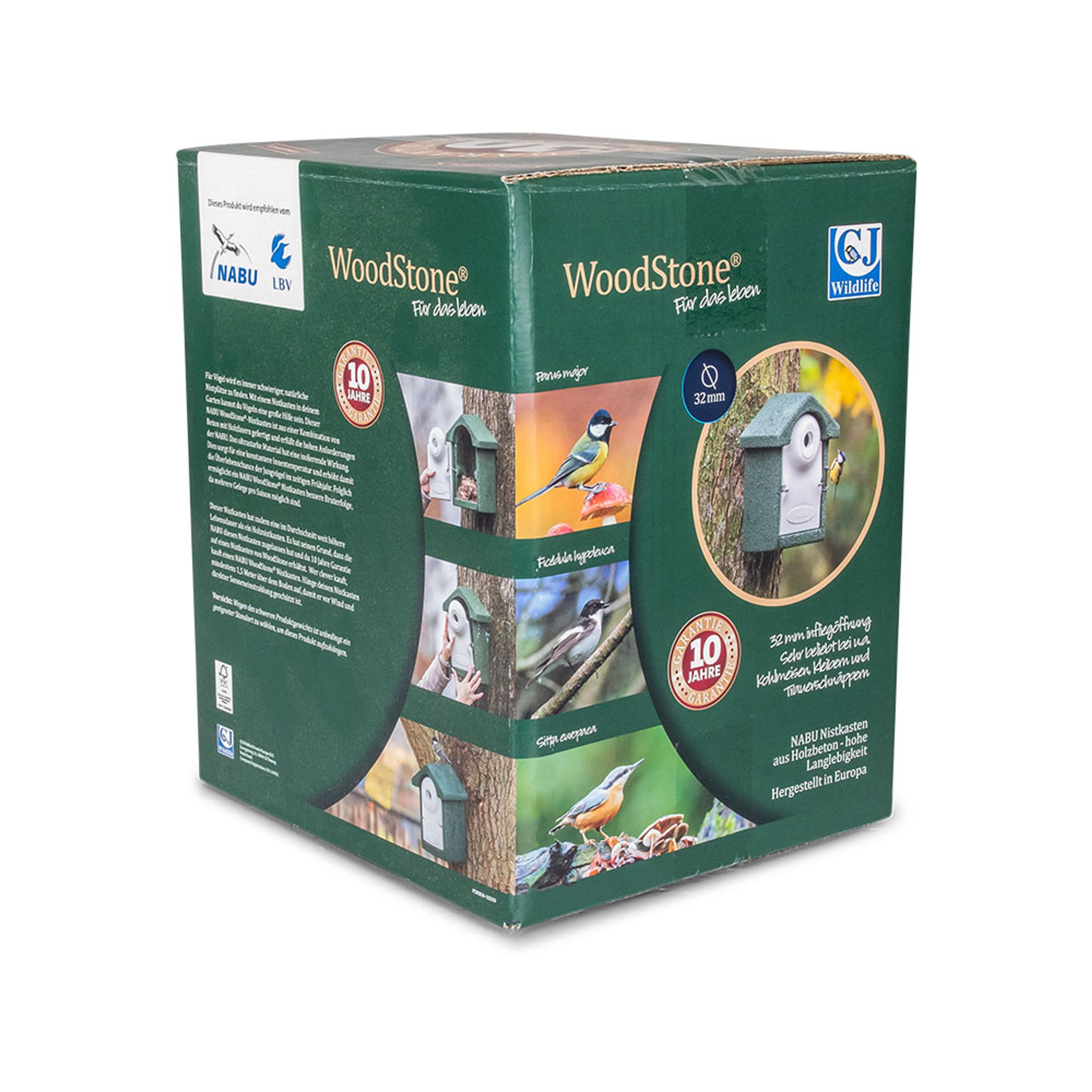 NABU Holzbeton-Nistkasten 32mm | Vogelhaus Holzbeton | NABU